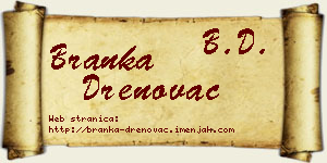 Branka Drenovac vizit kartica